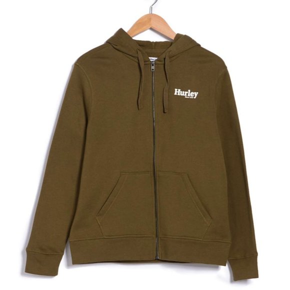 NWT Hurley Logo Fleece Zip Hoodie - Picture 3 of 3